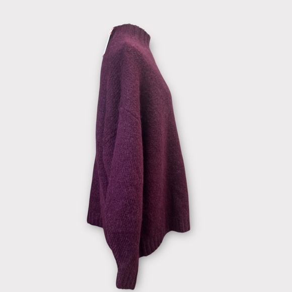 Pistola Carlen Sweater Womens Small Aubergine Mock Neck Alpaca Blend Pullover - Picture 4 of 13